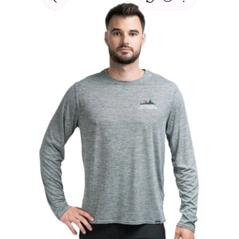 Patagonia Capilene Cool Daily Long Sleeve Shirt Gray Trail Running Mens L